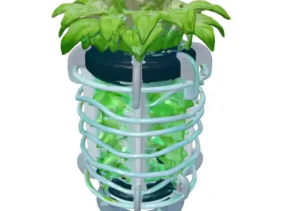 SciFi Illuminated Vertical Garden 3D model