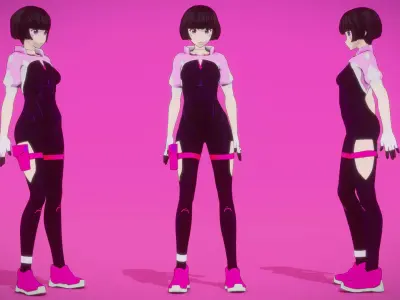 Sasha Free low-poly 3D model