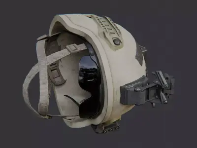 USMC Tactical Helmet with Rails NVG Mounts Low-poly 3D model
