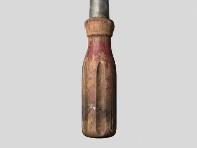 Old screwdriver low-poly 3D model Low-poly 3D model