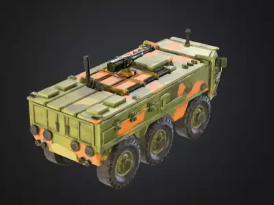 SISU XA185 Armored Personnel Carrier Low-poly 3D model