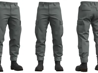 Military Tactical Combat Pants - Marvelous Designer 3D model purchase