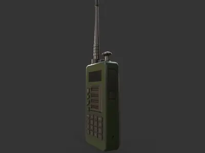 Old portable radio Free low-poly 3D model