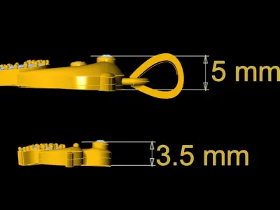  Fancy Heart Pendant Set - 009 3D print model