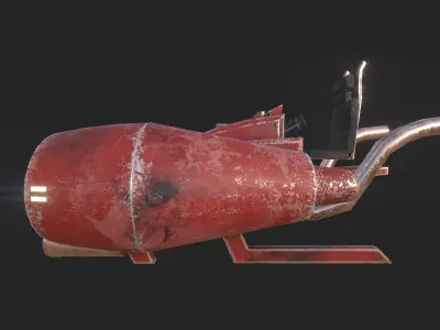 Aircraft Spaceship 01 - Futuristic Flying Vehicle Spacecraft Low-poly 3D model