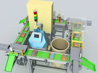 Industrial Equipment 7-Automatic Production Line  3D model