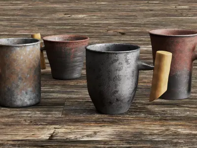 Rustic Vintage Glass 3D model