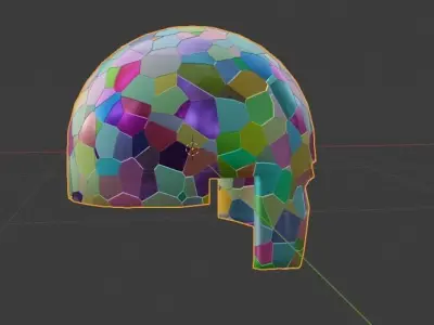 shinee reinbow sporten helmet Low-poly 3D model