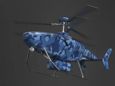  VRT-300 Naval UAV Helicopter Blue Camo 