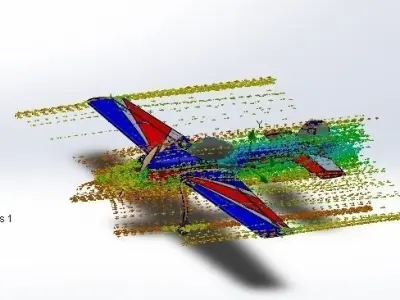 Yak - 55 Flow simulation  using solidworks  Free 3D model