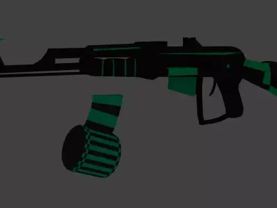 AK-76 ak - rifle Low-poly 3D model
