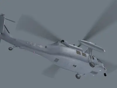 UH-60 Black Hawk South Korea Air Force Complex Animation Low-poly 3D model