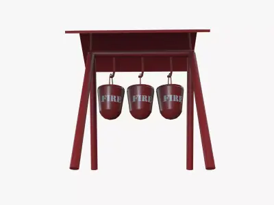 Fire Bucket Stand 3D model