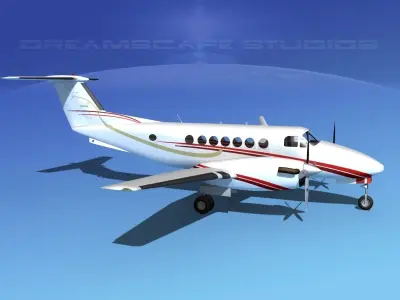Beechcraft 350 Super King Air V11 3D model