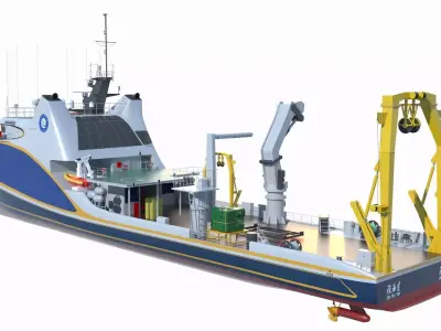 Scientific Research Ship-Zhuhai Yun 3D model