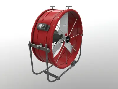 Industrial fan Low-poly 3D model buy