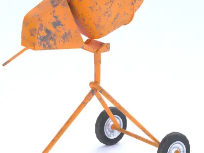 Concrete mixer  Free low-poly 3D model