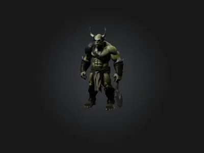 Realistic Orc Model Low-poly 3D model