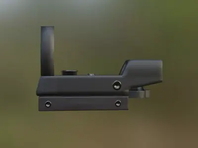 Red Dot Sight Low-poly 3D model 2