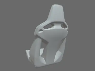 Car Seat 012 Low-poly 3D model