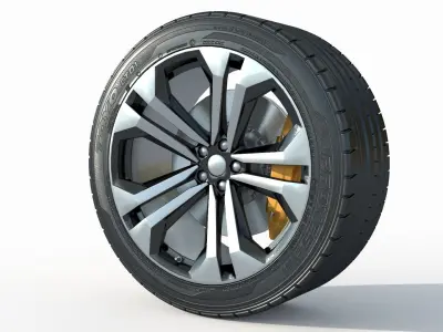 wheel Rim Tire 2 3D model