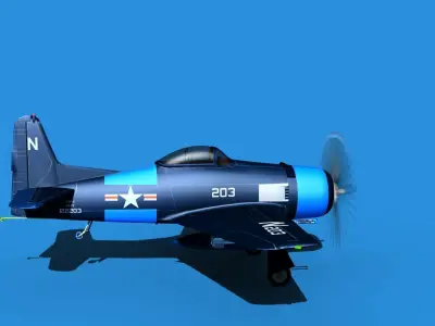 Grumman F8F-2 Bearcat V12 3D model
