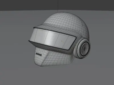 Daft punk Thomas Bangalter helmet 3D model
