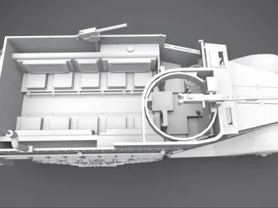 M3 Half Track Scale model 3D print model