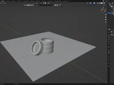Low Poly Rubber Car Tires Free low-poly 3D model