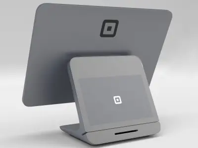 Square Register Powered By Square POS 3D model