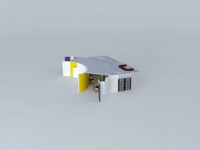Pizza Cono Cafe using THORN Light Fitting Concavia Free 3D model