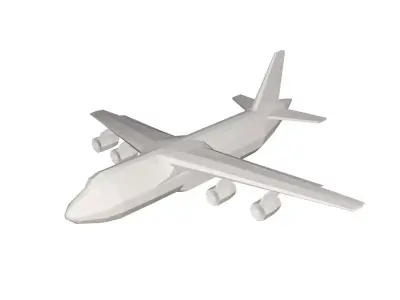 Military Plane concept Low-poly 3D model