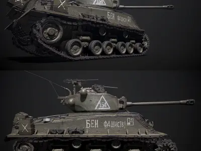M1A1 TANK Low-poly 3D model