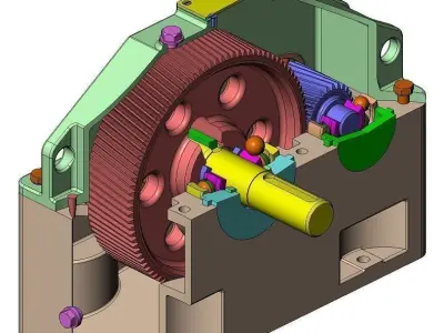 Reductor gearbox Free 3D model