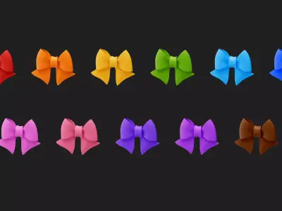 Cartoon Bow Low-poly 3D model order
