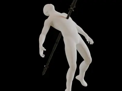 Hunters Acr Staff from Destiny 2 Low-poly 3D model