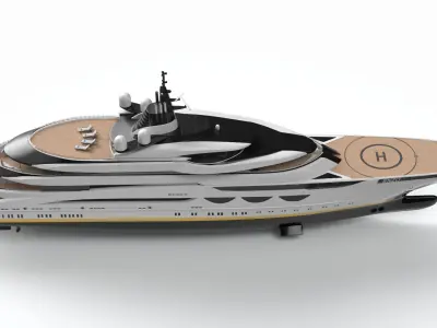 Enzo Luxury Yacht Dynamic Simulation 3D model