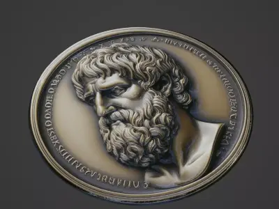 Aristotle Medallion 3D print model get