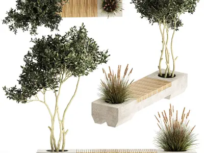 Collection bushes For Landscaping And Urban Environments 3D Model Pack