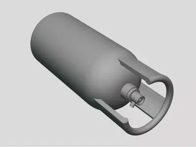 Gas Cylinder - Geometry Only No Textures No Materials 3D model