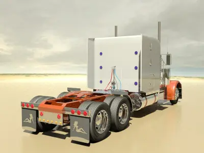 379 Conventional Semi Truck 3D model