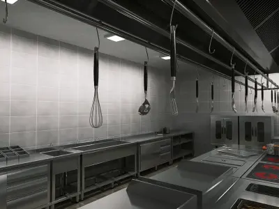 Commercial Kitchen  purchase 3D model