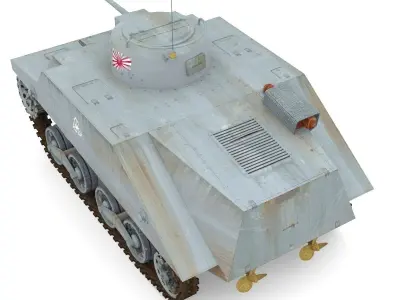 Tank Type 2 Ka-Mi Low-poly 3D model
