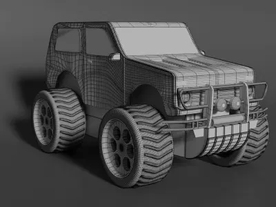 Offroad Car - RC Car Low-poly 3D model