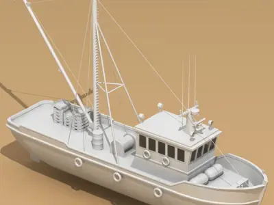 Fishing boat 01 3D model