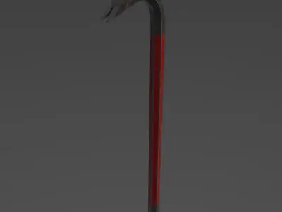 Crowbar cane 3D model