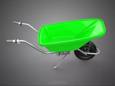 ELECTRIC WHEEL BARROW WHEELBARROW MOTOR GARDEN YARD HAULING FARM 3D model