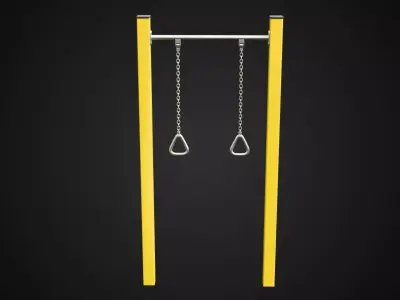 Trapeze Rings Low-poly 3D model