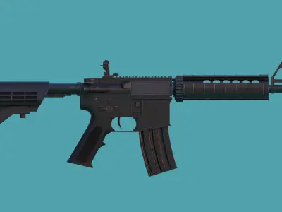 Colt M4 SOPMOD 1 Low-poly 3D model