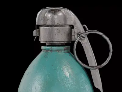 French Smoke Grenade Mle 1916 Low-poly 3D model